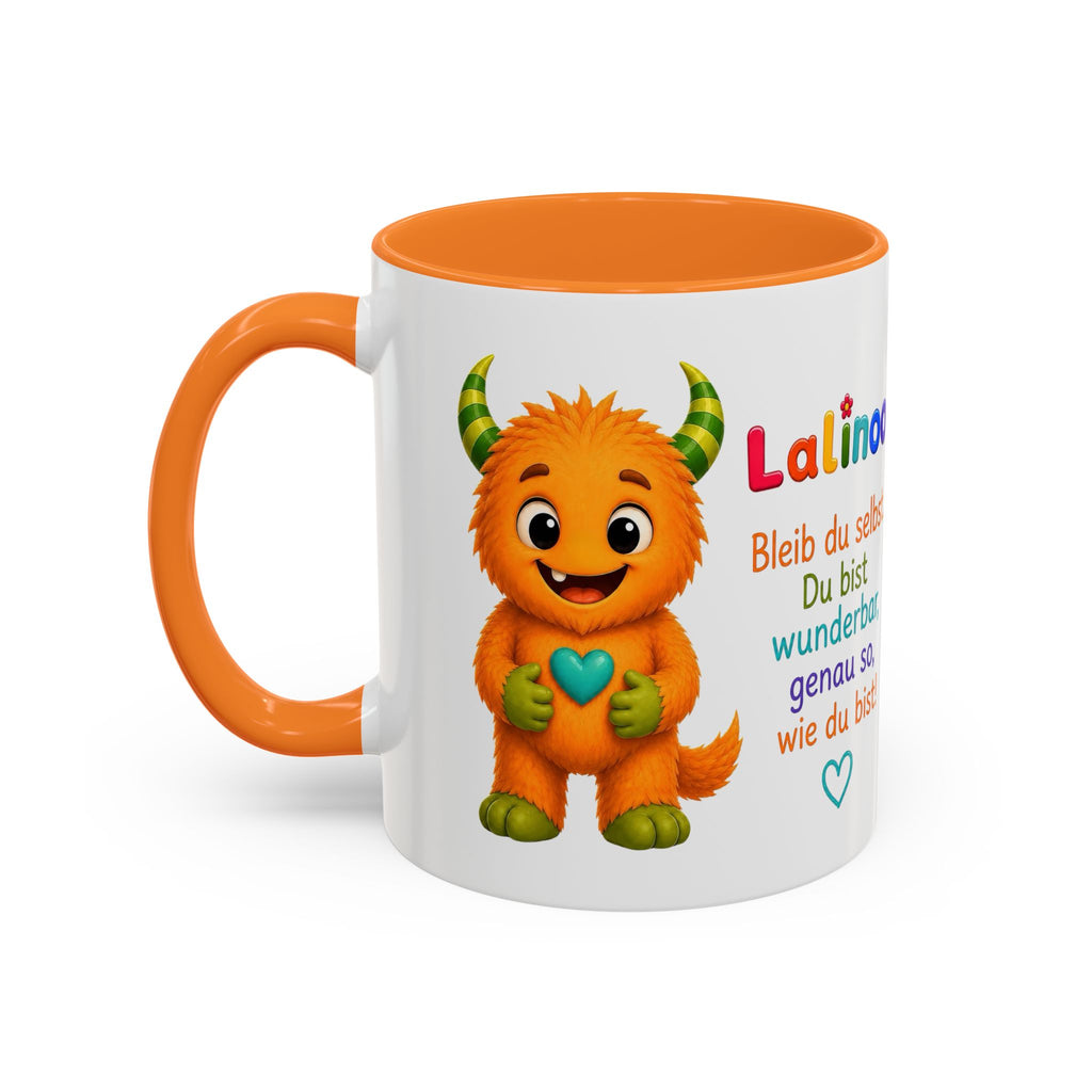 Lalinoo Tasse „Du bist wunderbar“ – Bunte Keramiktasse für Kinder & kleine Mutmacher