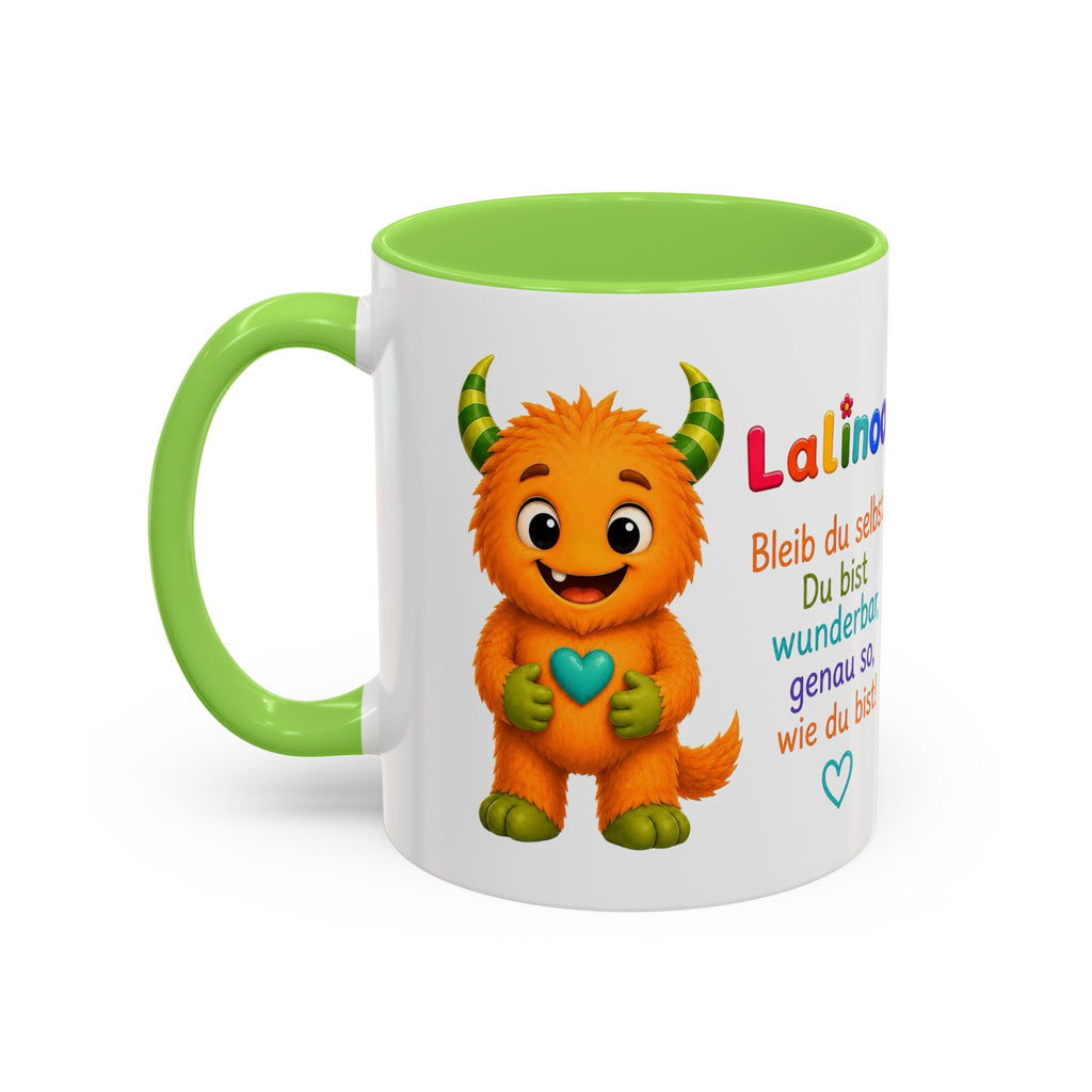 Lalinoo Tasse „Du bist wunderbar“ – Bunte Keramiktasse für Kinder & kleine Mutmacher