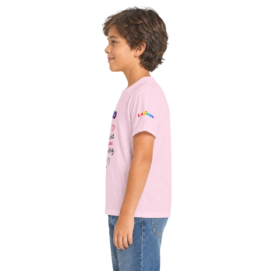 Lalinoo Kinder T-Shirt – Du bist genau richtig 🩵 | Weiches Baumwollshirt für Kinder