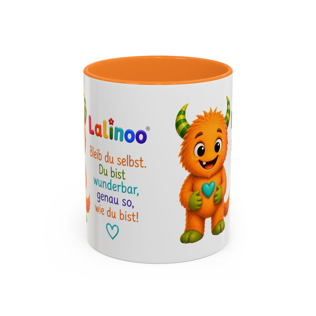 Lalinoo Tasse „Du bist wunderbar“ – Bunte Keramiktasse für Kinder & kleine Mutmacher
