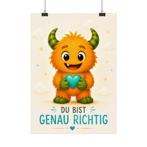 Lalinoo Poster „Du bist genau richtig“