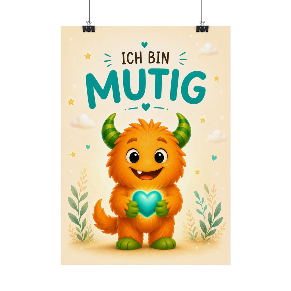 Lalinoo Kinderposter „Ich bin mutig“