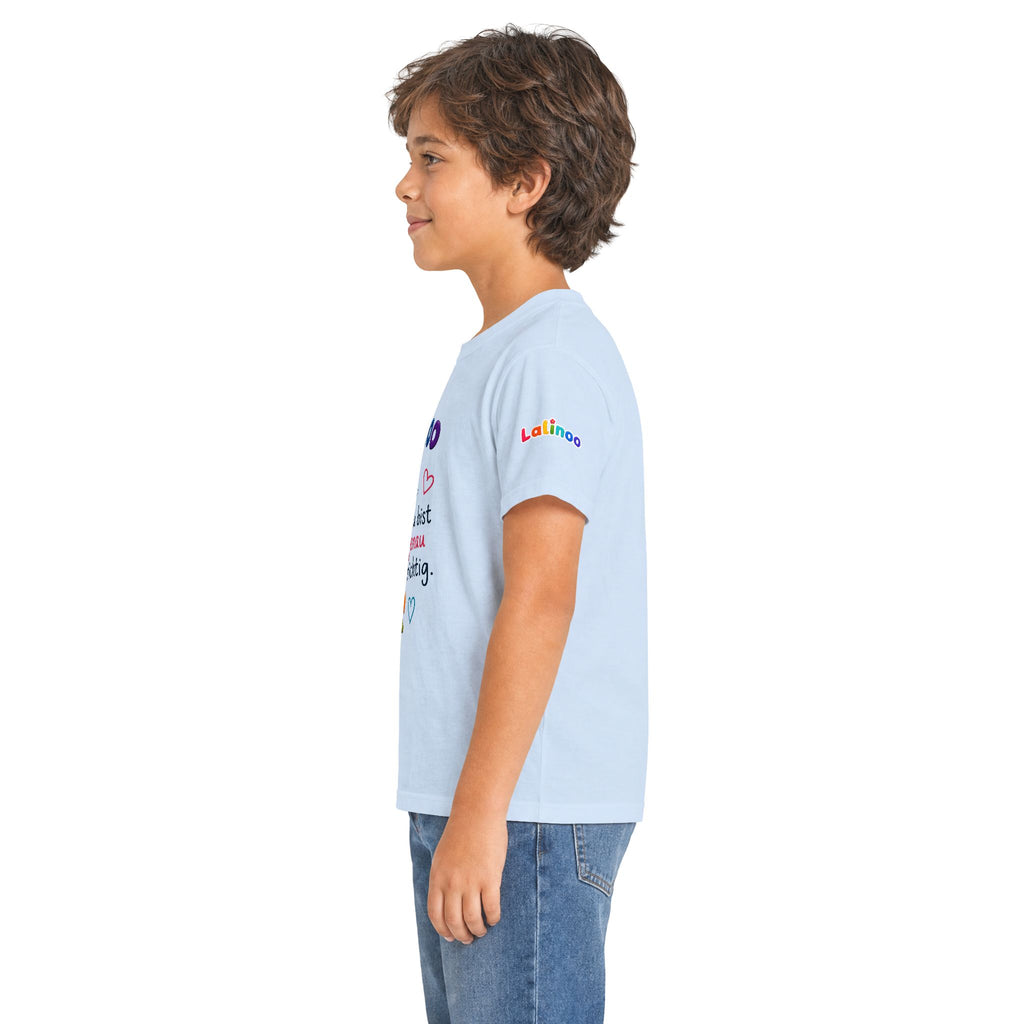 Lalinoo Kinder T-Shirt – Du bist genau richtig 🩵 | Weiches Baumwollshirt für Kinder