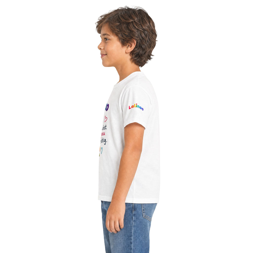 Lalinoo Kinder T-Shirt – Du bist genau richtig 🩵 | Weiches Baumwollshirt für Kinder