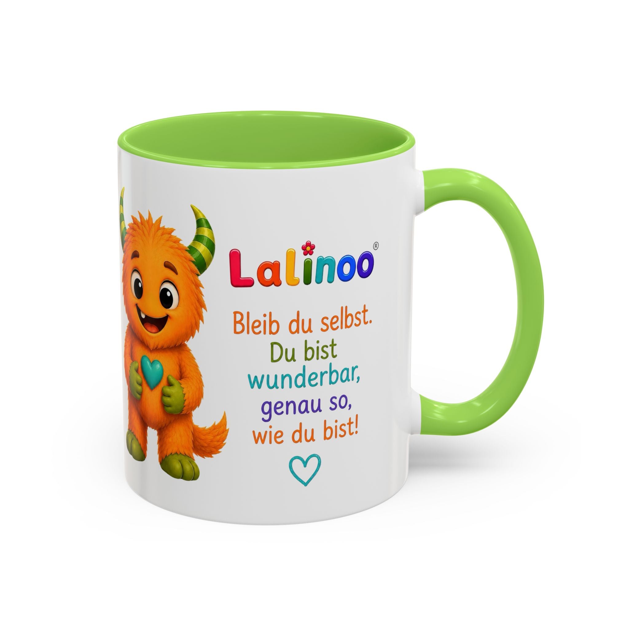 Lalinoo Tasse „Du bist wunderbar“ – Bunte Keramiktasse für Kinder & kleine Mutmacher