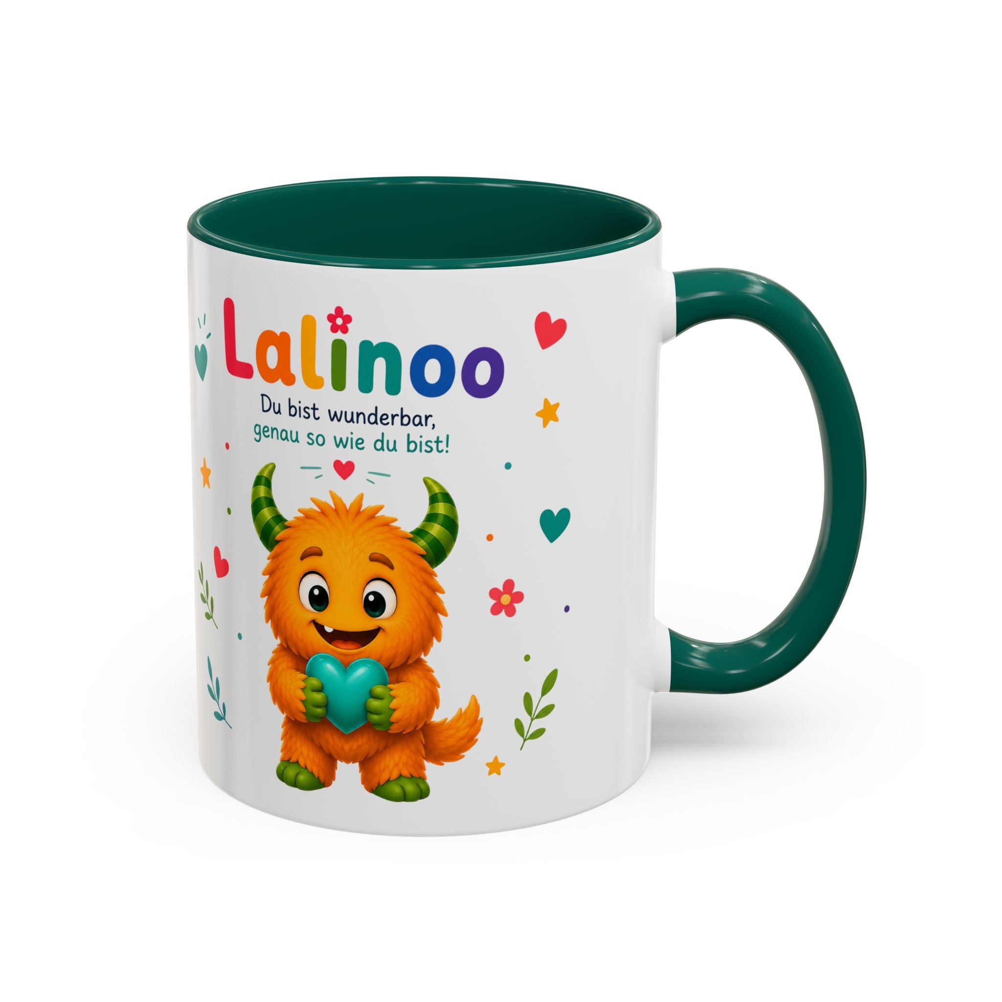 Lalinoo Tasse „Du bist wunderbar“ – Bunte Keramiktasse für Kinder & kleine Mutmacher
