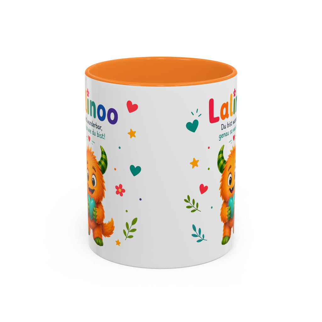 Lalinoo Tasse „Du bist wunderbar“ – Bunte Keramiktasse für Kinder & kleine Mutmacher