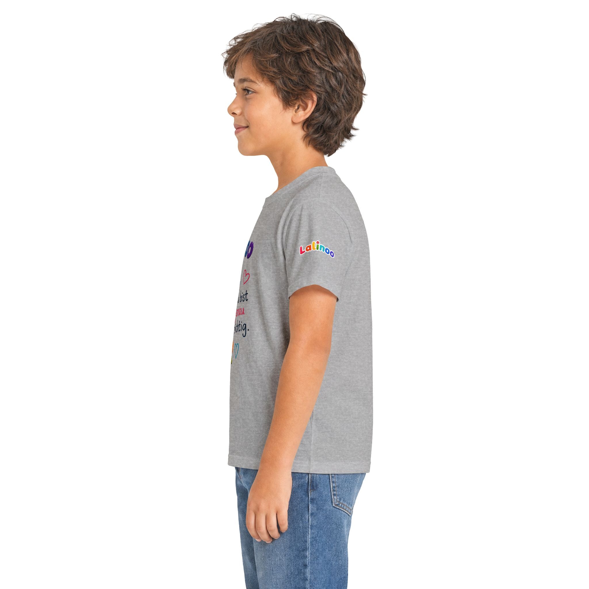 Lalinoo Kinder T-Shirt – Du bist genau richtig 🩵 | Weiches Baumwollshirt für Kinder