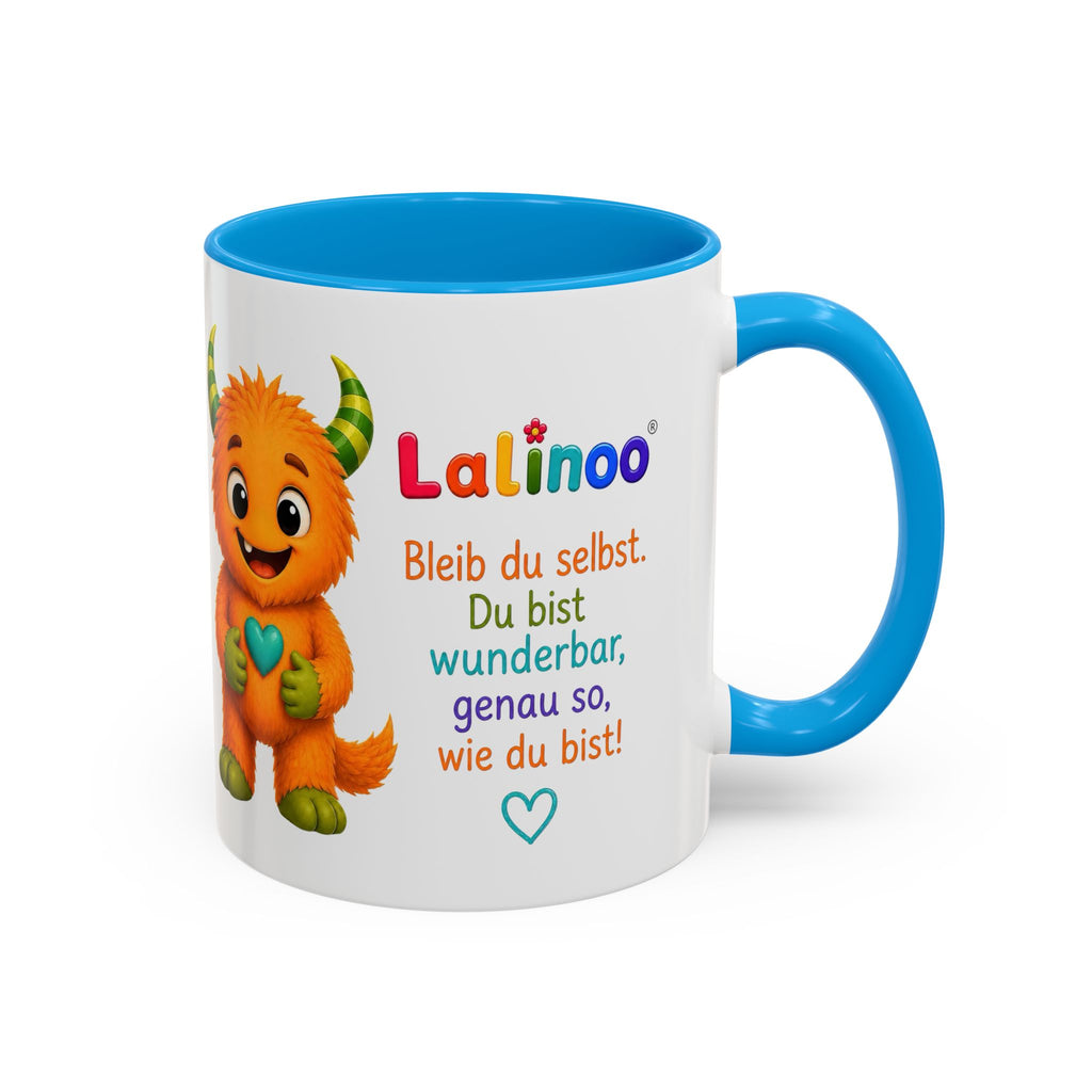 Lalinoo Tasse „Du bist wunderbar“ – Bunte Keramiktasse für Kinder & kleine Mutmacher