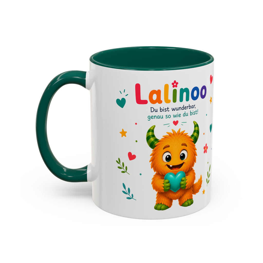 Lalinoo Tasse „Du bist wunderbar“ – Bunte Keramiktasse für Kinder & kleine Mutmacher