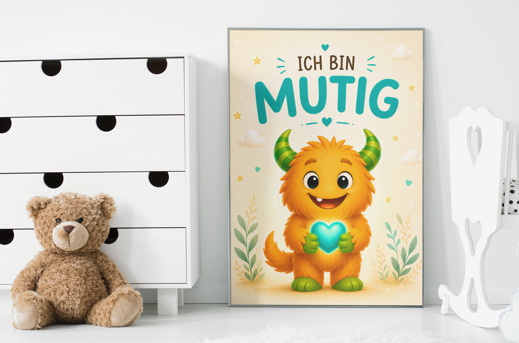 Lalinoo Kinderposter „Ich bin mutig“